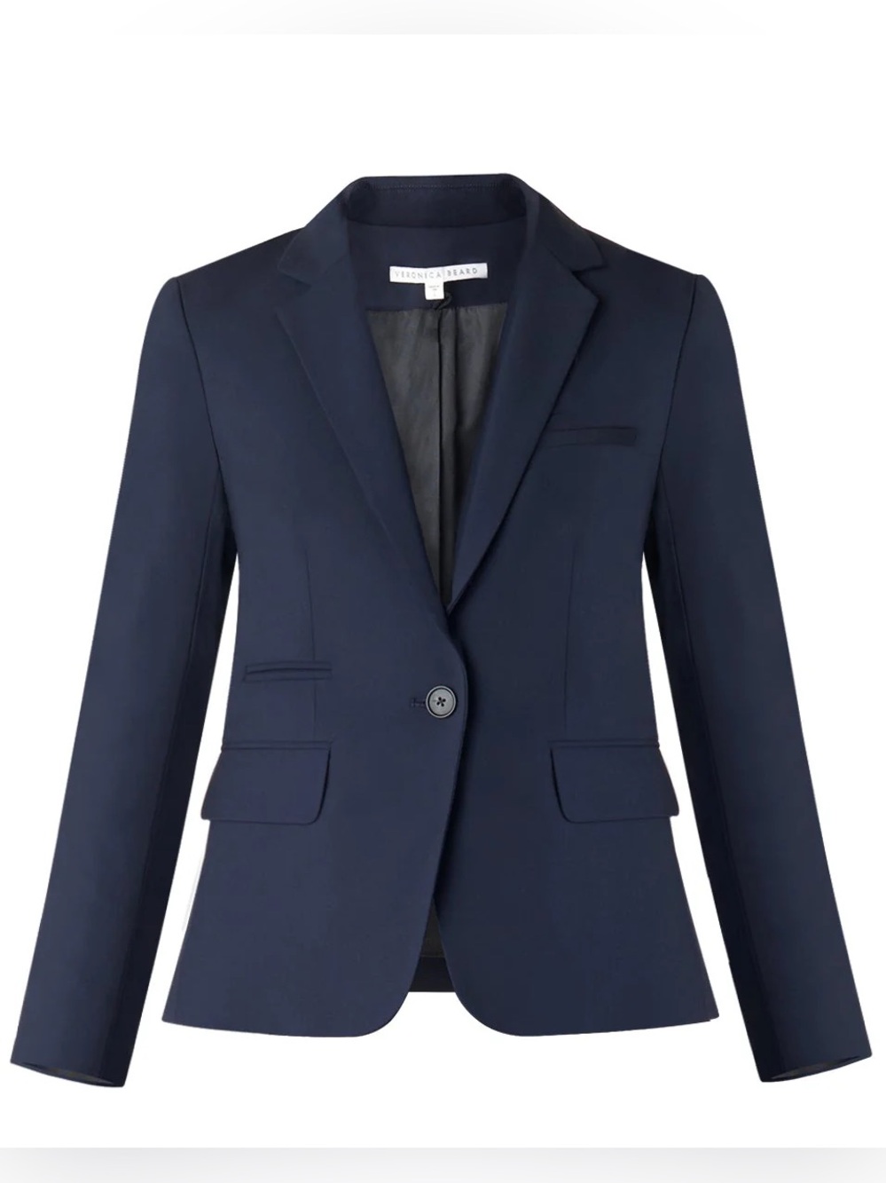 Veronica Beard Classic Dickey Jacket Navy Single-Button Blazer sz 12